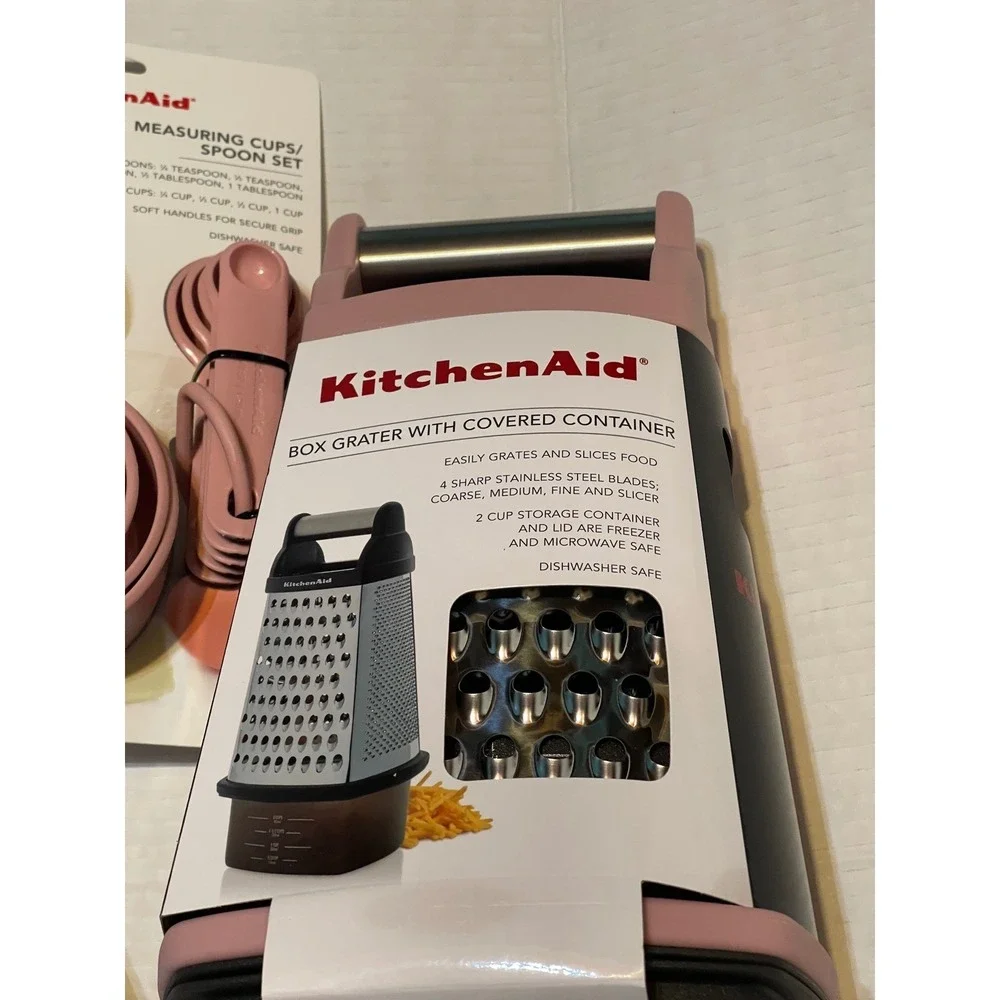 KitchenAid Kitchen Tool/Gadget 12 piece Set Rose Pink Grater Peeler Shears New